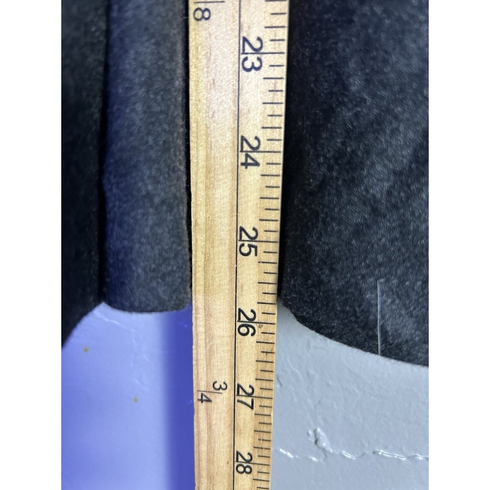 Teri Jon by Rickie Freeman charcoal grey wool trumpet/flounce skirt Size 6 - Picture 8 of 10